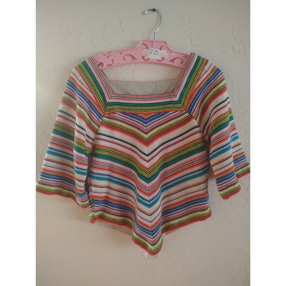 Tory Burch Striped Bias Sweater Half Sleeve Capitola  Santa monica stripe Small